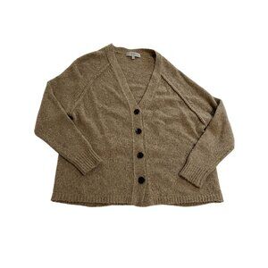 Collaboration Cashmere Cardigan Sweater in Tan